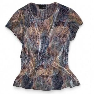 ✨Y2K Retro Brittany Black Metallic Blouse (Size M) ✨